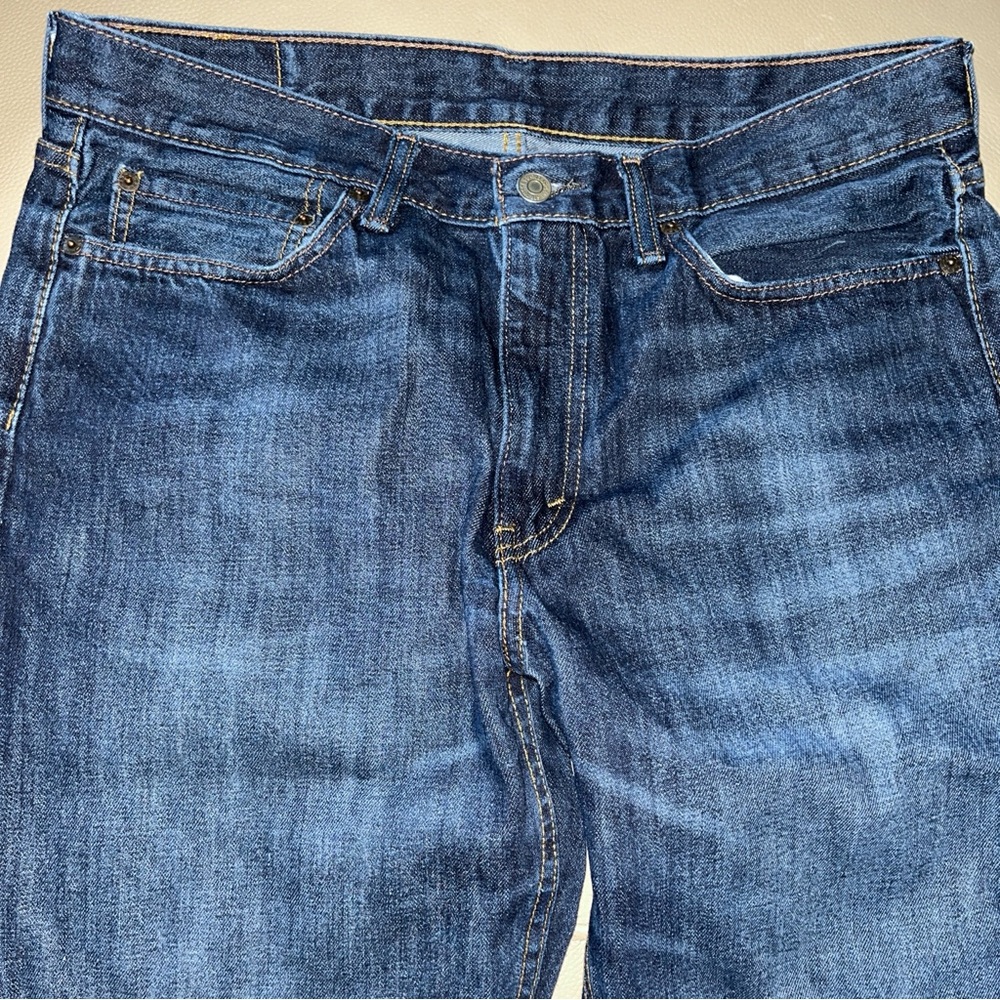 Levi's Men's Straight Jeans - Dark Blue - Picture 7 of 16